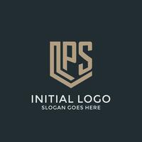 Initiale ps Logo Schild bewachen Formen Logo Idee vektor