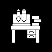 Schreibtisch-Vektor-Icon-Design vektor
