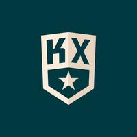 Initiale kx Logo Star Schild Symbol mit einfach Design vektor