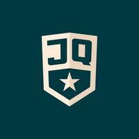 Initiale jq Logo Star Schild Symbol mit einfach Design vektor