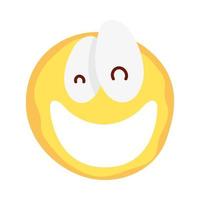 verrücktes Emoji-Gesicht für Narren-Tag-Symbol vektor