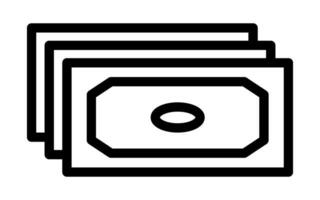 Vektor Papier Geld Geschäft Symbol. Linie Symbol von Banknote. Finanzen Konzept. editierbar Schlaganfall. Papier Geld Gliederung unterzeichnen.