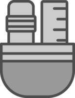 Federmäppchen-Vektor-Icon-Design vektor