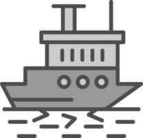 Eisbrecher Schiff im Aktion Vektor Symbol Design