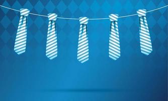 Krawatten hängen von Vatertag Vektor-Design vektor