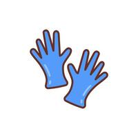 tragen Handschuhe Symbol im Vektor. Illustration vektor