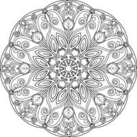 Mandala Muster zum Färbung Buch. Mandala Digital Kunst Schablone Lager Illustration vektor
