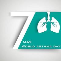 världsdesign för astmadag vektor
