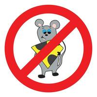 förbud av mus och gnagare. skadedjur kontrollera och vektor gnagare kontrollera illustration