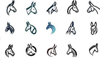 uppsättning av häst ikoner stock illustration, bra för logotyp design. vektor