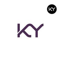 Brief ky Monogramm Logo Design vektor