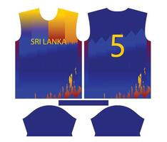 Srilanka Kricket Mannschaft Sport Kind Design oder sri Lanka Kricket Jersey Design vektor