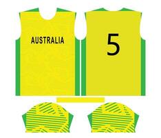 Australien cricket team sporter unge design eller Australien cricket jersey design vektor