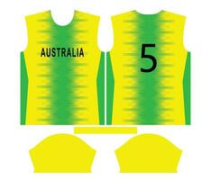 Australien cricket team sporter unge design eller Australien cricket jersey design vektor