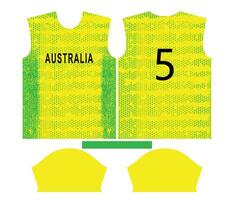 Australien cricket team sporter unge design eller Australien cricket jersey design vektor