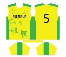 Australien cricket team sporter unge design eller Australien cricket jersey design vektor