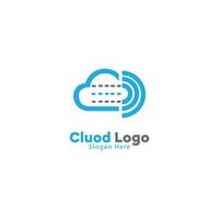 Cloud-Logo-Vektor-Design-Vorlage vektor