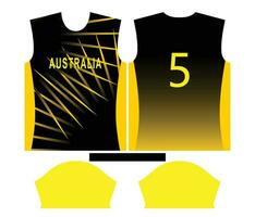 Australien cricket team sporter unge design eller Australien cricket jersey design vektor