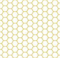 dekorativ illustriert Honig Biene Muster. Illustration von Bienenwabe nahtlos Muster. Hexagon Muster Hintergrund Design. vektor