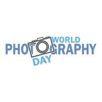 Welt Fotografie Tag Text mit Kamera vektor