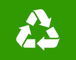 Recycling-Symbol des Pfeildreiecks. umweltfreundliches Recycling-Symbol. Vektorumgebungsmarke vektor