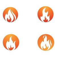 Flamme Symbol Feuer Vektor Design