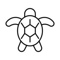 sköldpadda ikon, tecken, symbol i linje stil vektor