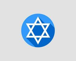 jewish stjärna av David ikon. vektor sex spetsig stjärnor symbol.