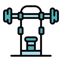 Gym skivstång ikon vektor platt