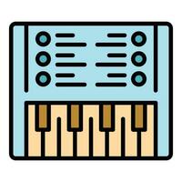 piano synthesizer ikon vektor platt
