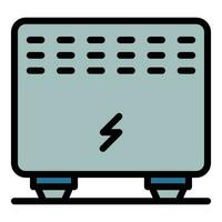 elektrisk radiator ikon vektor platt