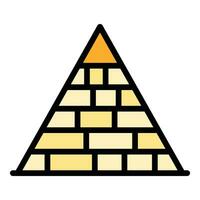 großartig Pyramide Symbol Vektor eben