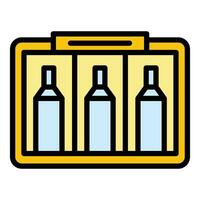 källare vin flaska ikon vektor platt