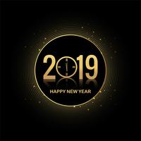 Gott nytt år 2019 färgstarkt fest bakgrund vektor