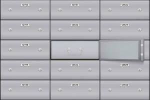 Bank sicher Anzahlung Box Vektor Illustration isoliert auf Weiß Hintergrund