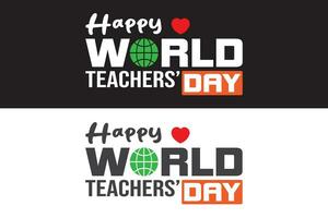glücklich Lehrer' Tag Vektor Design