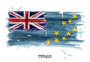 Aquarellmalerei Flagge von Tuvalu. Vektor. vektor