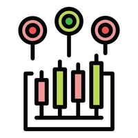 Diagramm Daten Symbol Vektor eben