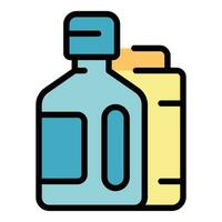 rengöringsmedel flaska ikon vektor platt