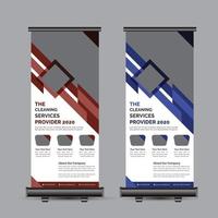 Reinigungsservice Roll Up Banner Design vektor