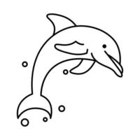 Strichzeichnungen Vektor-Illustration eines Delphins vektor