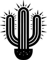 Kaktus - - schwarz und Weiß isoliert Symbol - - Vektor Illustration