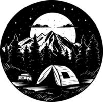 Camping - - hoch Qualität Vektor Logo - - Vektor Illustration Ideal zum T-Shirt Grafik