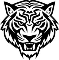 Tiger - - minimalistisch und eben Logo - - Vektor Illustration