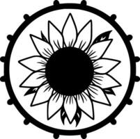 Sonnenblume, minimalistisch und einfach Silhouette - - Vektor Illustration