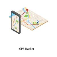 GPS-tracker och navigering vektor