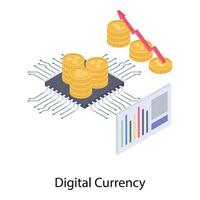 digital valutautveckling vektor