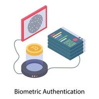 biometriska autentiseringskoncept vektor
