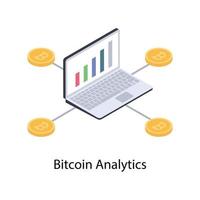 bitcoin analytics-teknik vektor