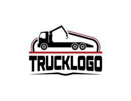 Abschleppen LKW Bedienung Logo Vektor zum Transport Unternehmen. schwer Ausrüstung Vorlage Vektor Illustration zum Ihre Marke.